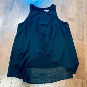 NY & Company sleeveless top with sheer overlay